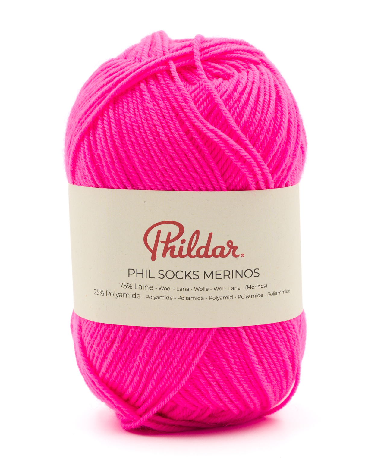 070062_1274_S1 Phildar Phil Socks Merinos kleur 1274 Rose Fluo