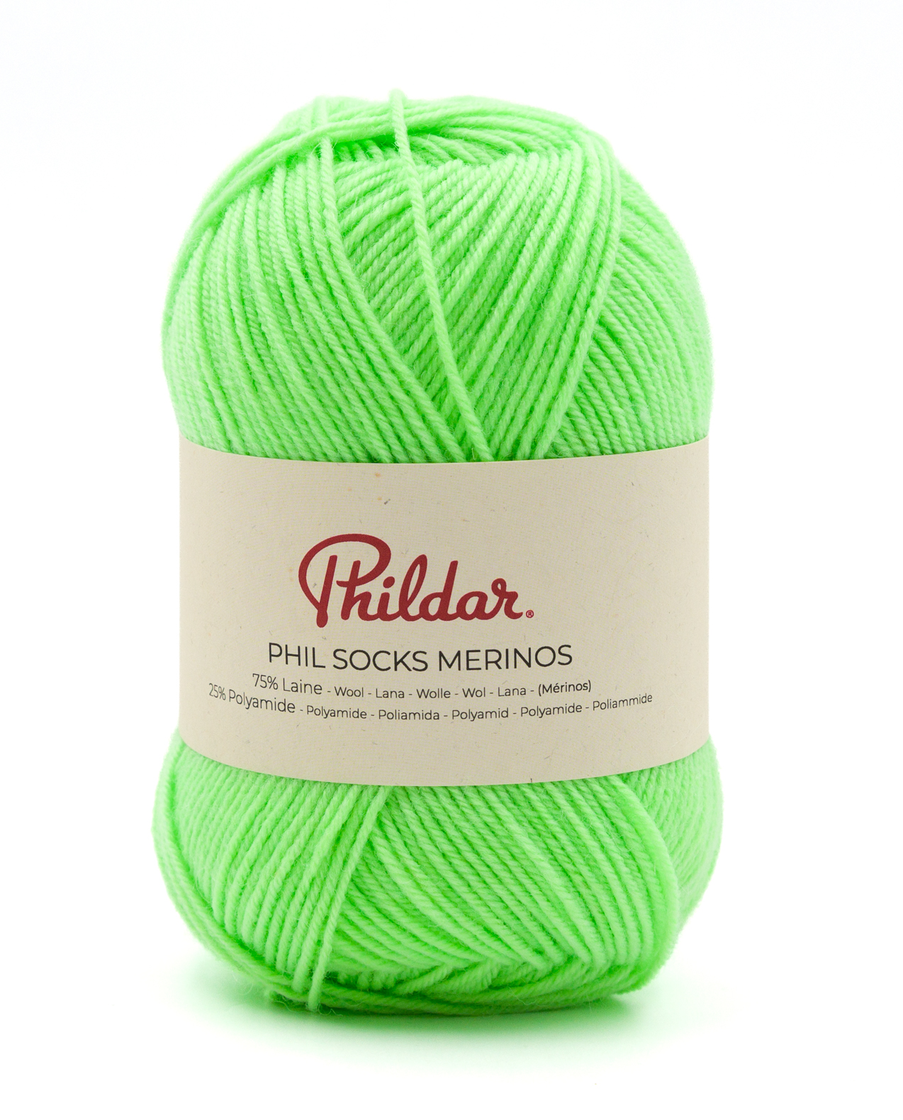 070062_1298_S1 Phildar Phil Socks Merinos kleur 1298 Vert Fluo