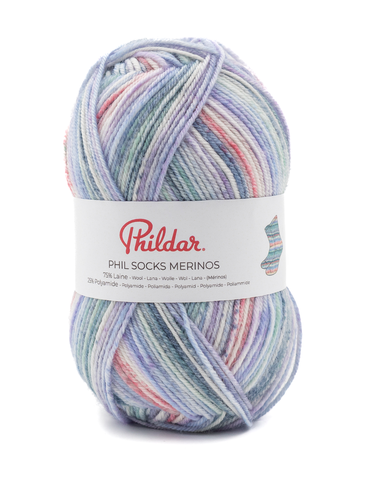 070062_2132_S1 Phildar Phil Socks Merinos kleur 2132 Nymphea | merinogaren