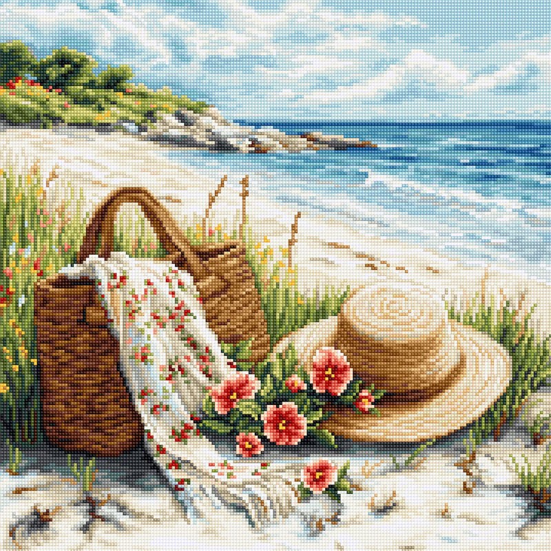 borduurpakket-echo-of-summer-luca-s Borduurpakket Echo of Summer – zee en strand – Luca-S