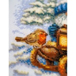 Borduurpakket Snowy Gnome – Aine, kruissteek 20 x 20 cm