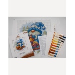 Borduurpakket Snowy Gnome – Aine, kruissteek 20 x 20 cm