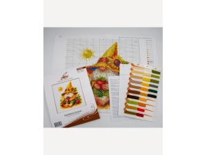 Borduurpakket Sunshine Gnome – Aine, kruissteek 20 x 20 cm