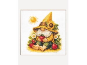 Borduurpakket Sunshine Gnome – Aine, kruissteek 20 x 20 cm